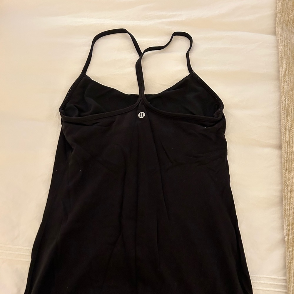 Lululemon power y tank black, size 6